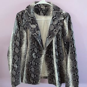 faux Snakeskin Blazer
